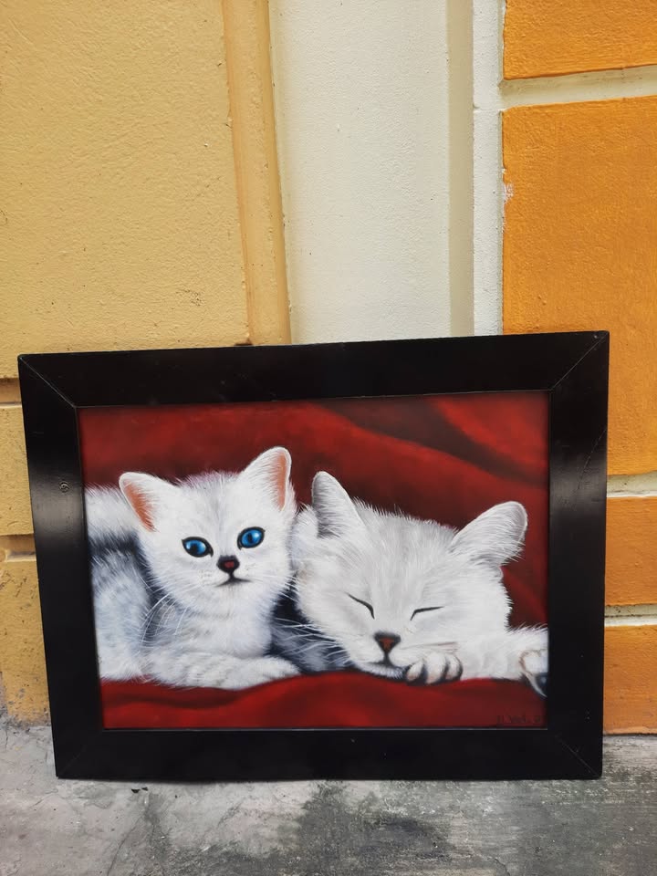 Tranh đôi mèo con dễ thương — original_uncropped