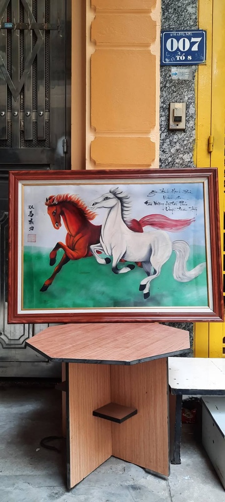 Tranh phong thủy Song Mã Thành Công — original_uncropped