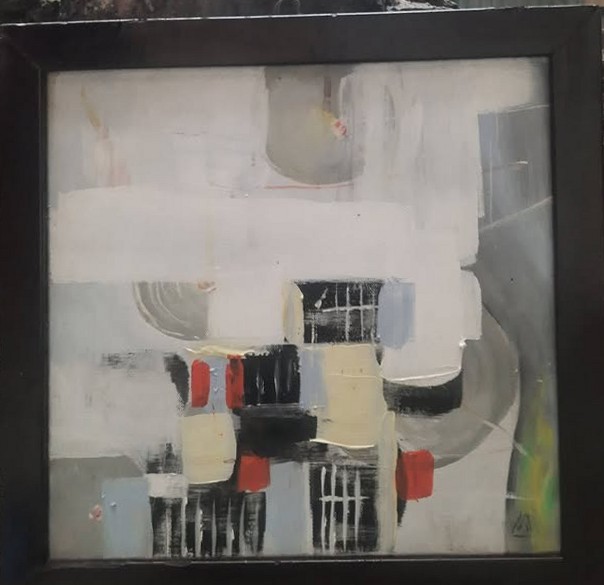 Tranh trừu tượng hình khối hiện đại