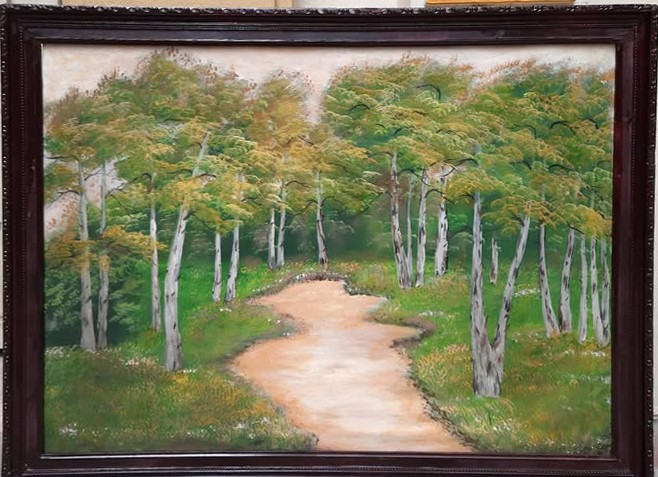 Tranh phong cảnh rừng cây xanh mát