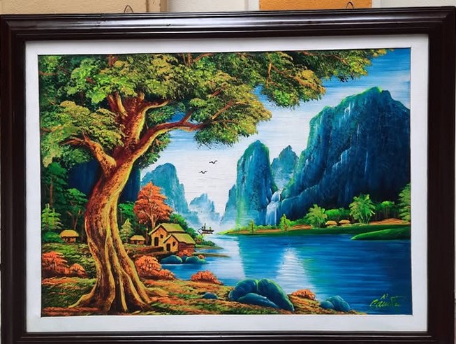 [PR/00046] Tranh phong cảnh sơn thủy hữu tình